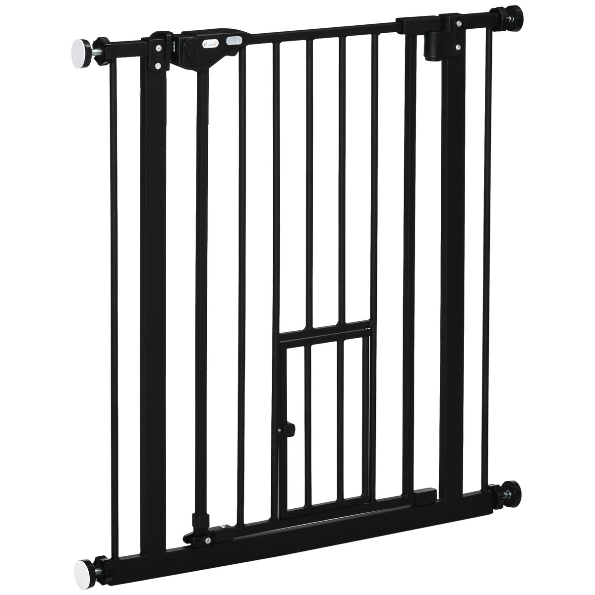 PawNora Steel Pet Gate – Auto-Close Dog Gate with Small Pet Door