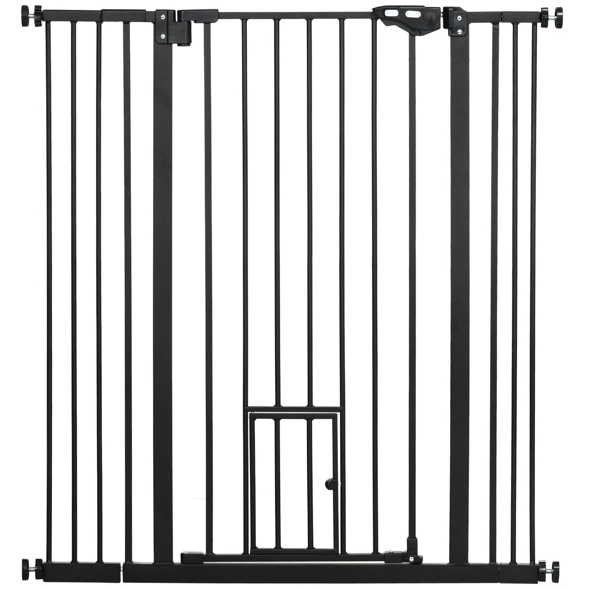 PawNora Steel Pet Gate – Auto-Close Dog Gate with Small Pet Door