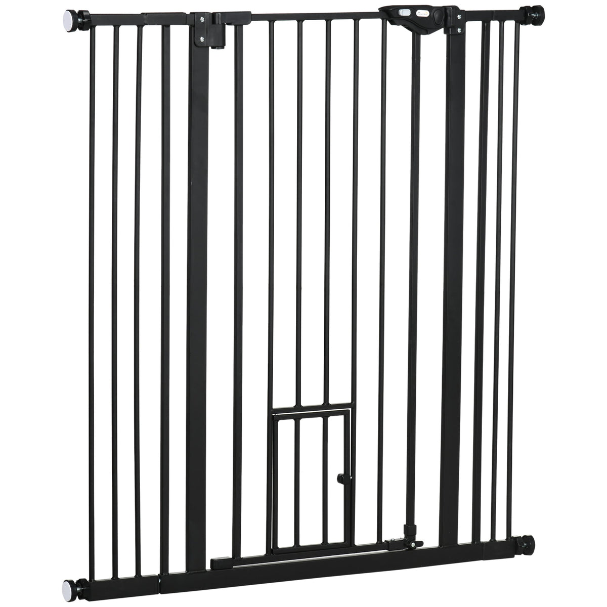 PawNora Steel Pet Gate – Auto-Close Dog Gate with Small Pet Door