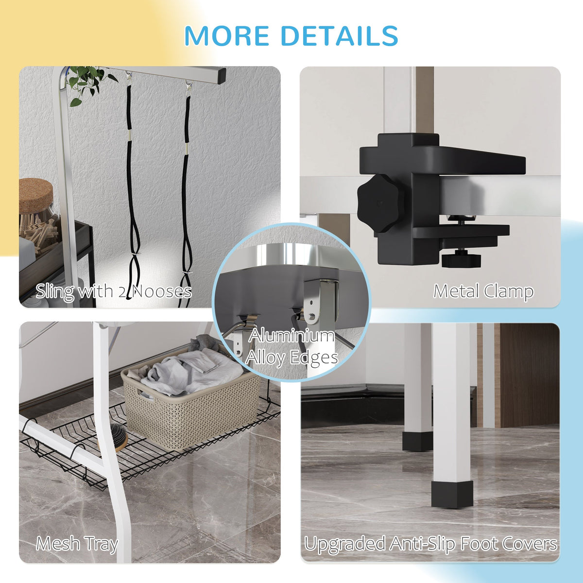 PawNora Adjustable Dog Grooming Table – Foldable with Storage Shelves