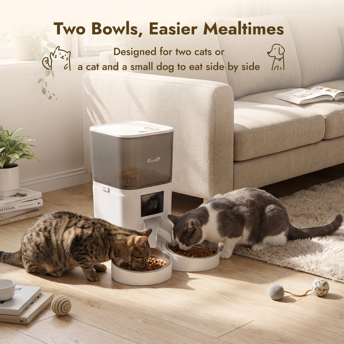 PawNora Smart Automatic Pet Feeder – 6L WiFi Feeder with 1080P Camera