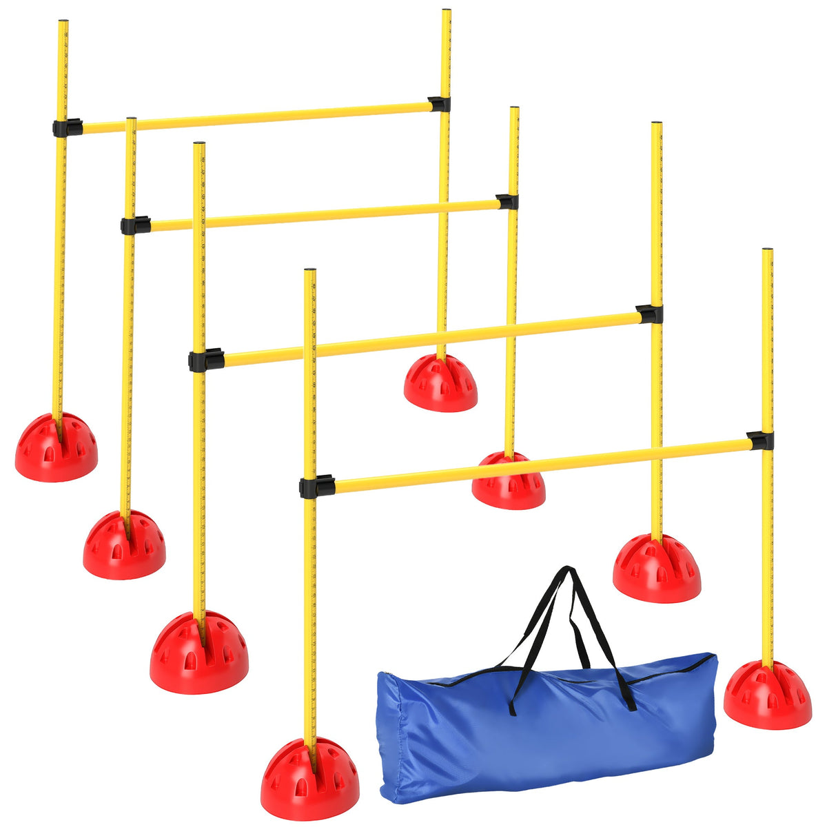 PawNora 4-Piece Adjustable Dog Agility Jump Set – Portable Training Equipment