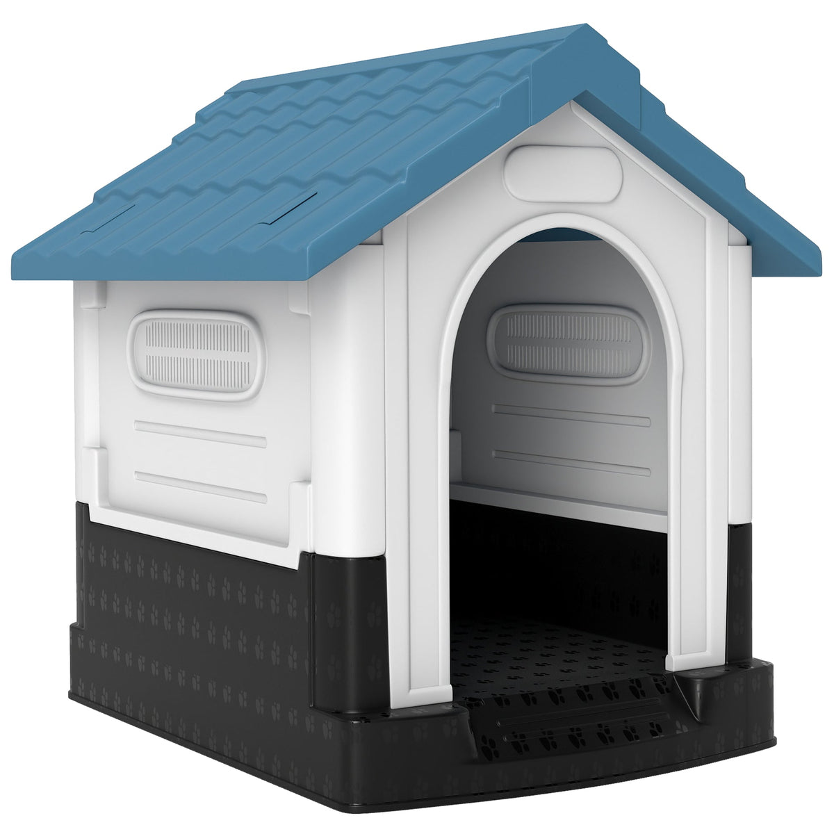 PawNora Outdoor Dog House – Raised Shelter with Slanted Roof &amp; Ventilation
