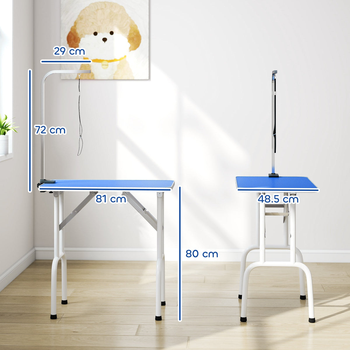 PawNora Foldable Pet Grooming Table – Adjustable Height with Non-Slip Surface