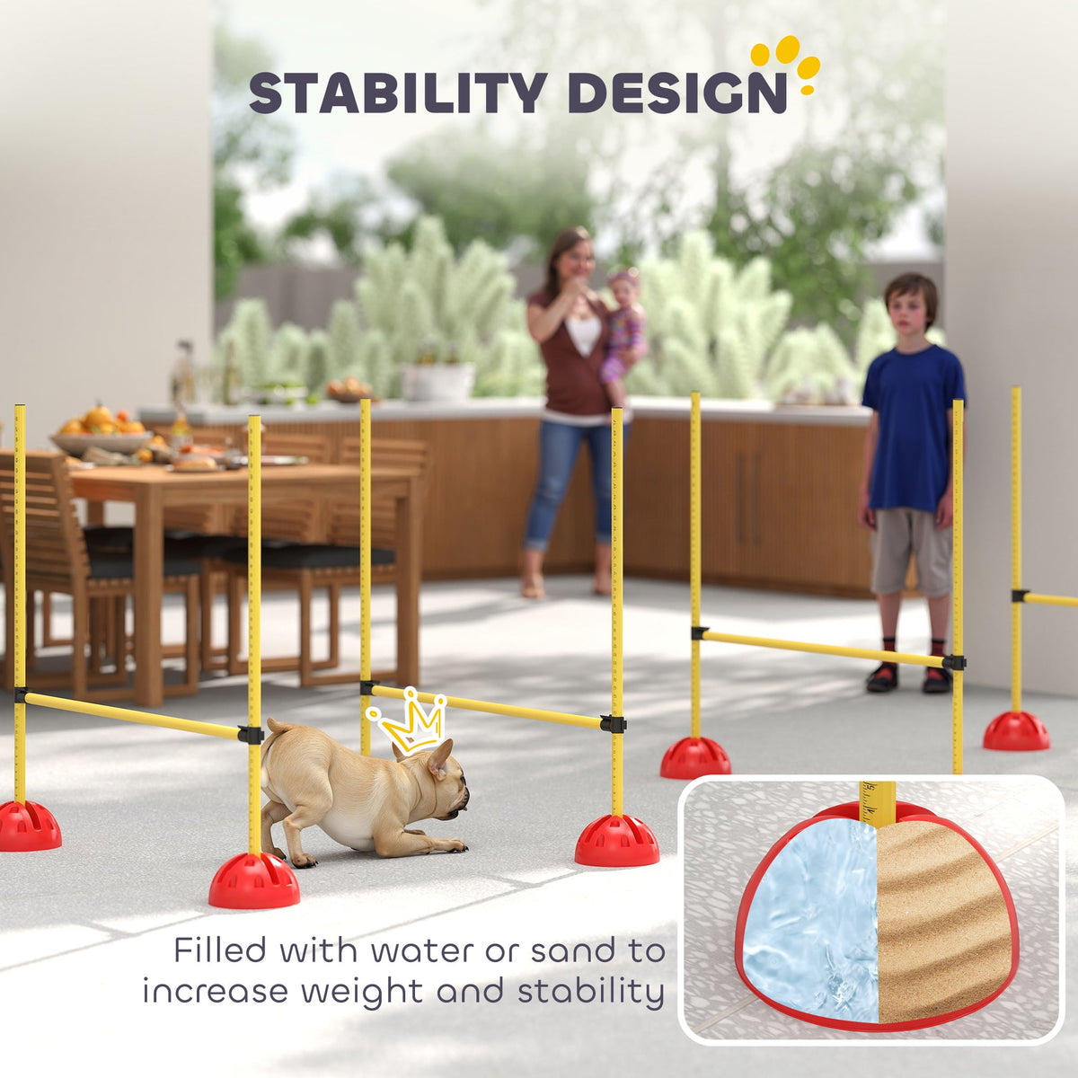 PawNora 4-Piece Adjustable Dog Agility Jump Set – Portable Training Equipment