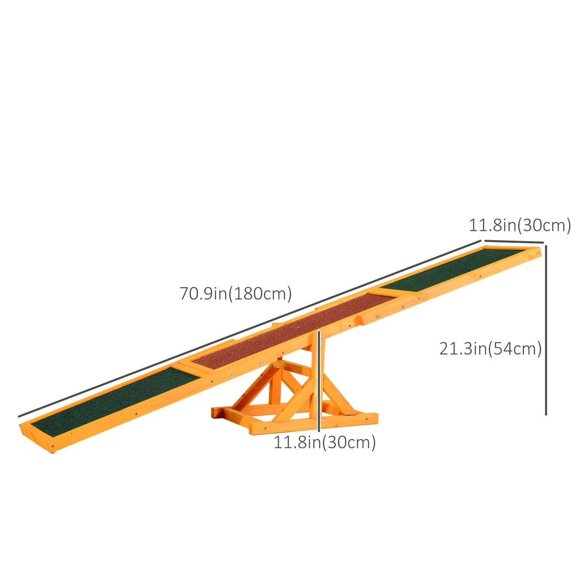 PawNora Wooden Dog Agility Seesaw – Outdoor Training &amp; Exercise Equipment