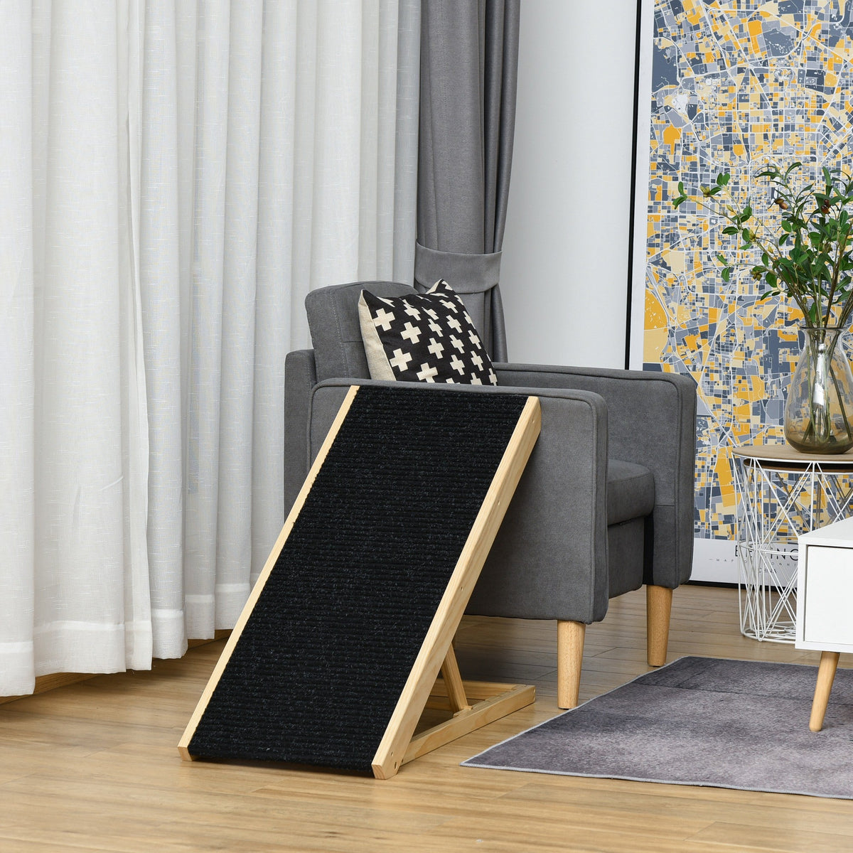 PawNora Adjustable Pet Ramp – Foldable Non-Slip Ramp for Dogs &amp; Cats