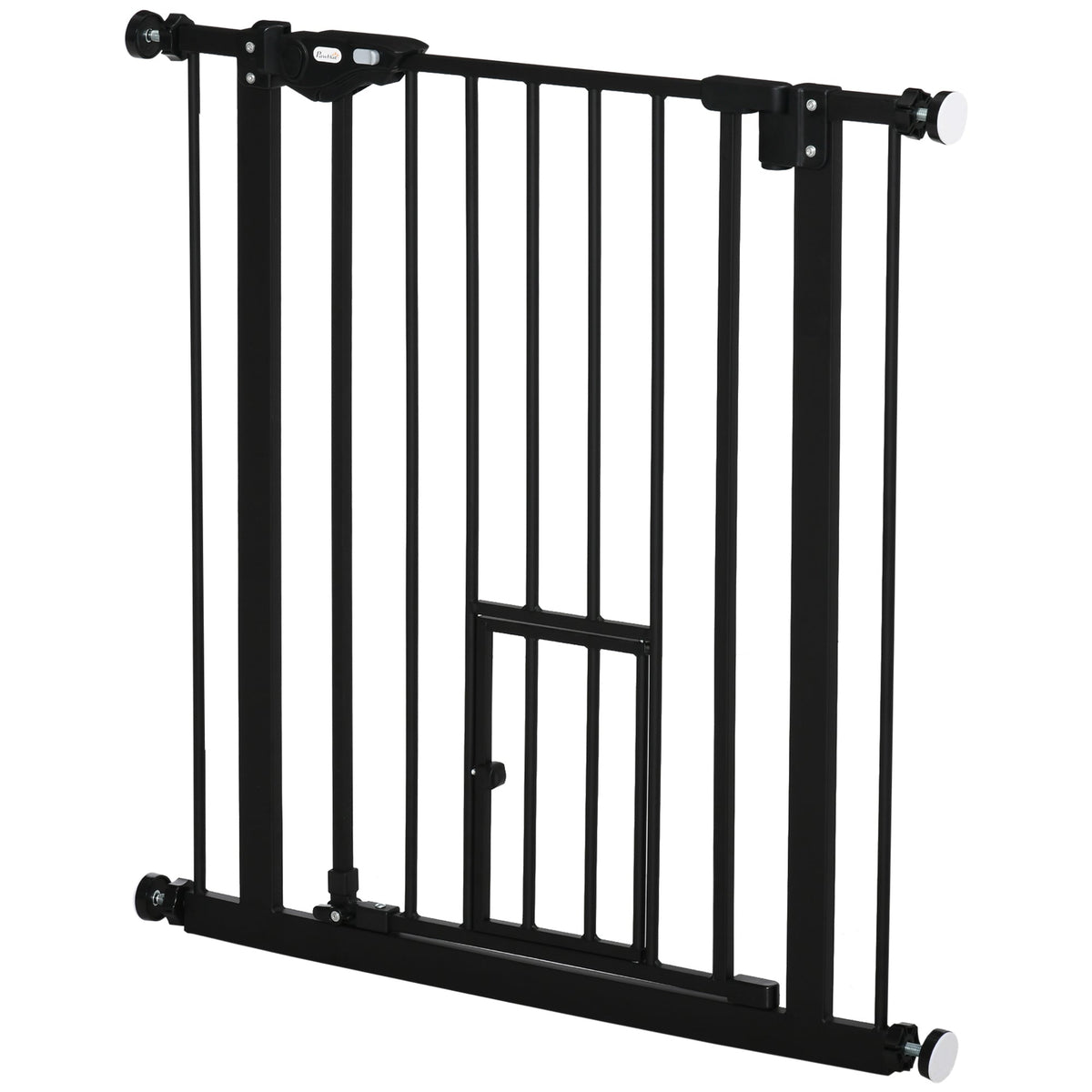 PawNora Steel Pet Gate – Auto-Close Dog Gate with Small Pet Door