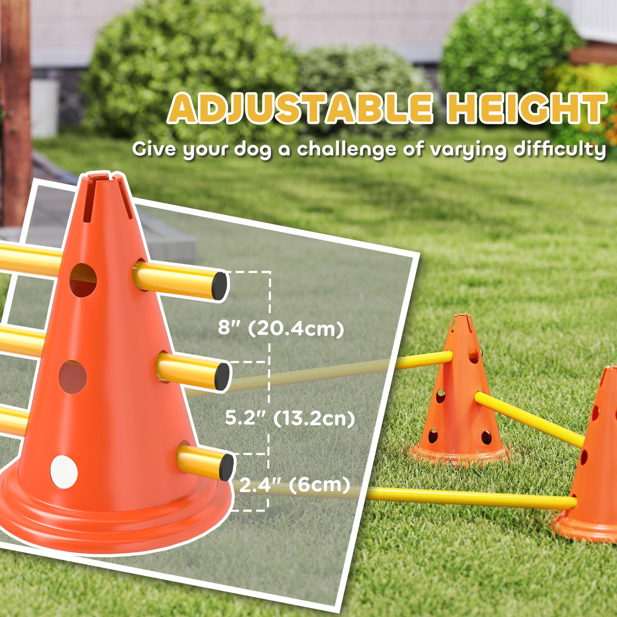PawNora 3-Piece Dog Agility Training Set – Adjustable Jumps &amp; Portable Equipment