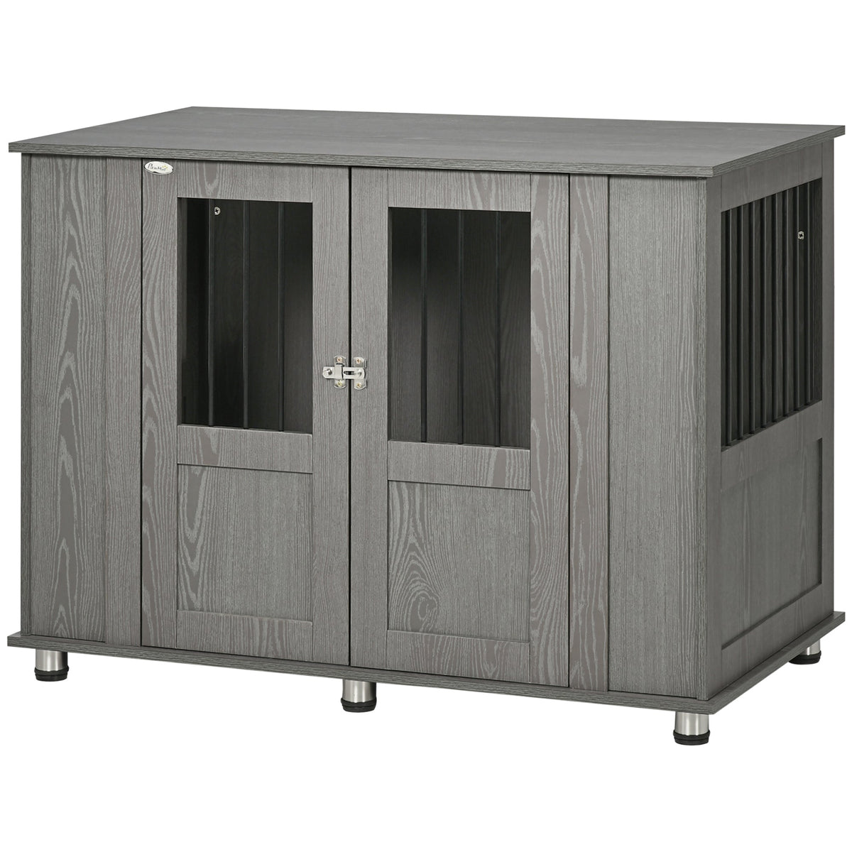PawNora Large Dog Crate Furniture – Stylish Indoor Kennel with Storage Top