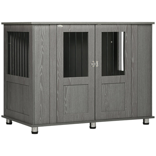 PawNora Large Dog Crate Furniture – Stylish Indoor Kennel with Storage Top