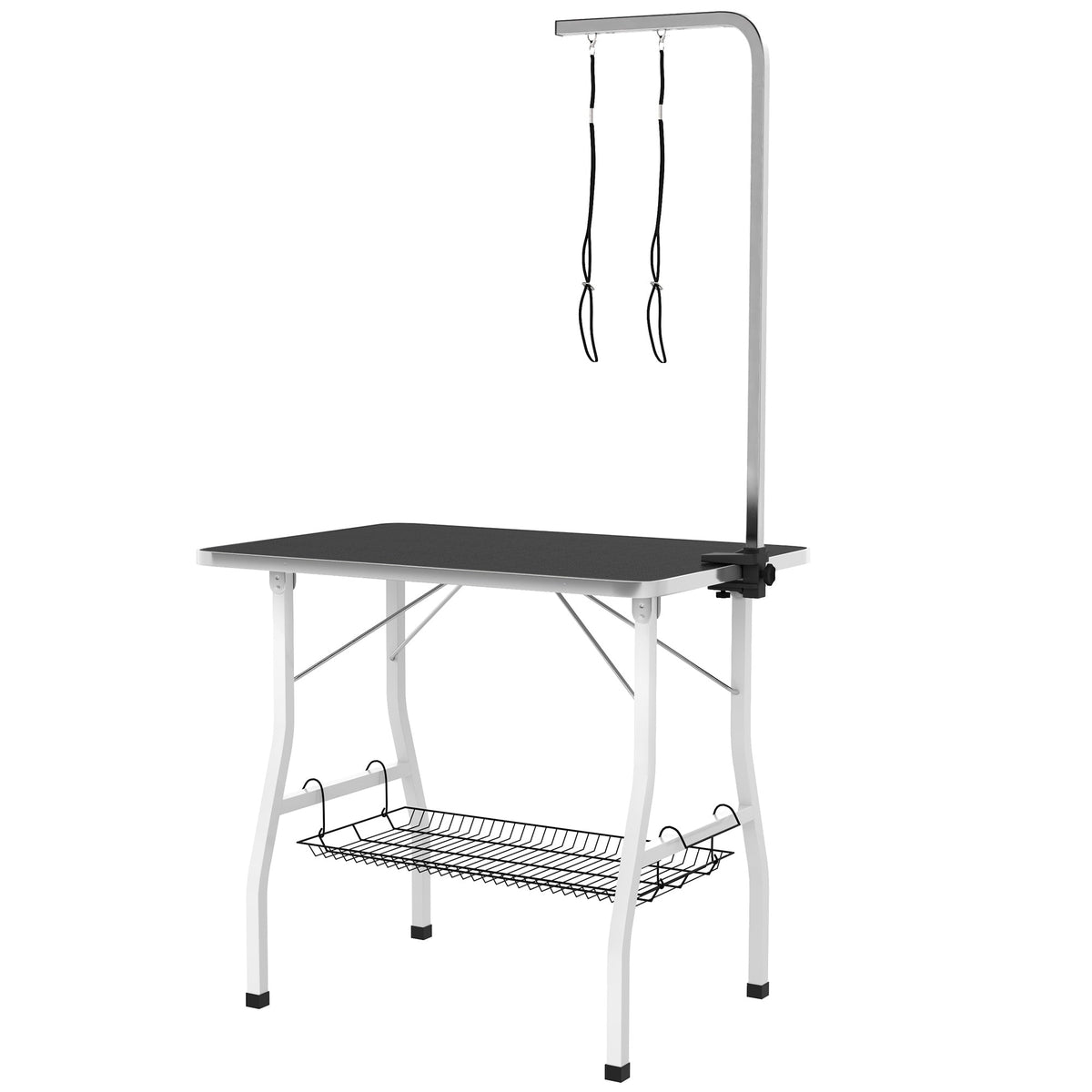 PawNora Adjustable Dog Grooming Table – Foldable with Storage Shelves