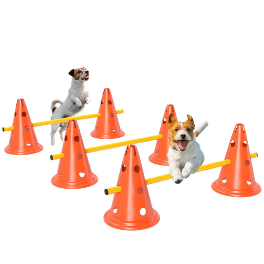 PawNora 3-Piece Dog Agility Training Set – Adjustable Jumps &amp; Portable Equipment