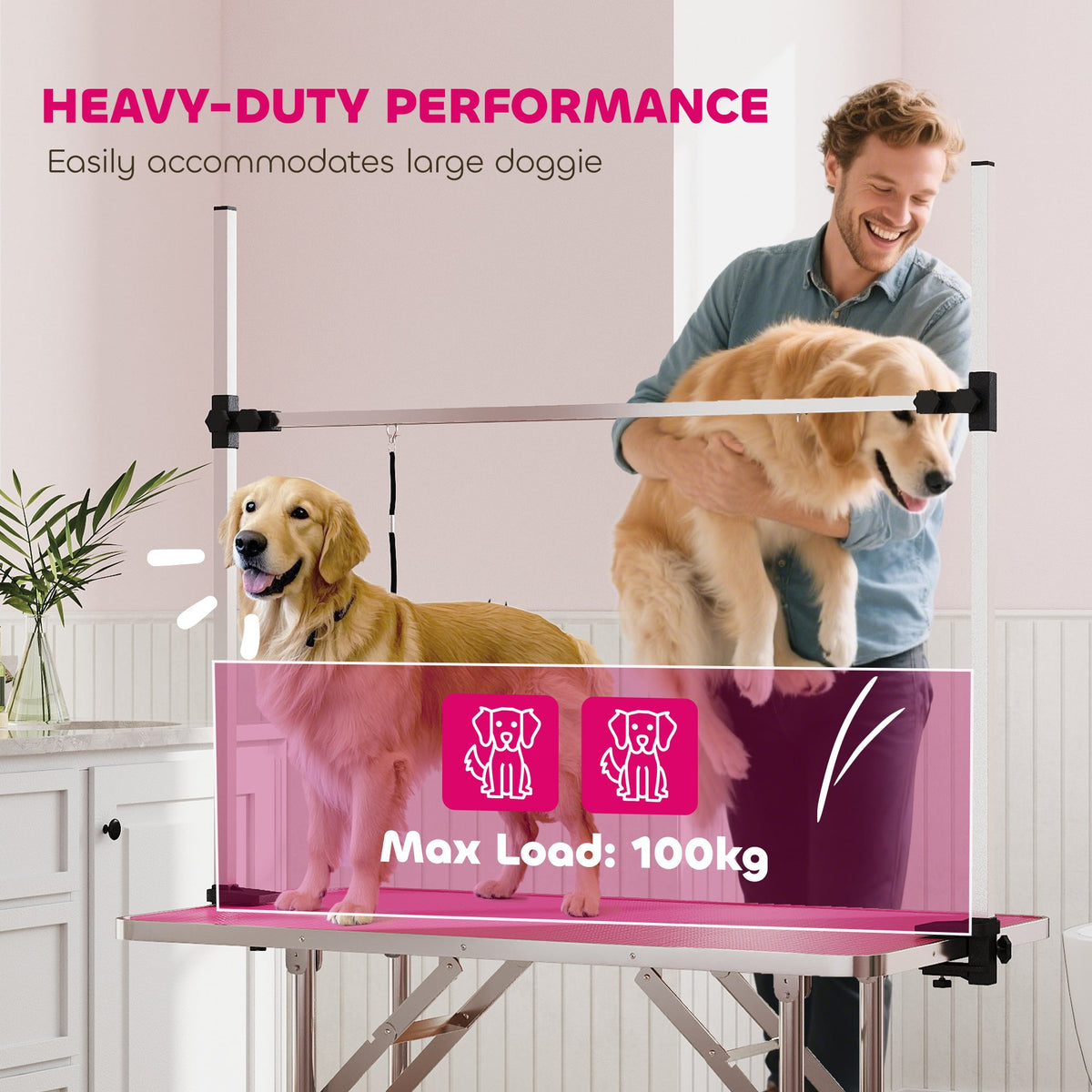 PawNora Adjustable Pet Grooming Table – Height-Adjustable Grooming Station