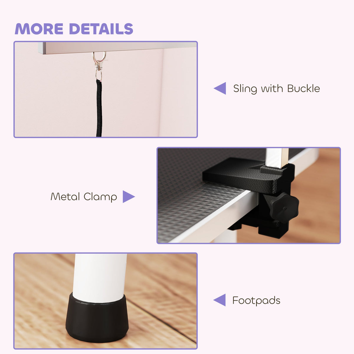 PawNora Foldable Pet Grooming Table – Adjustable Height with Non-Slip Surface