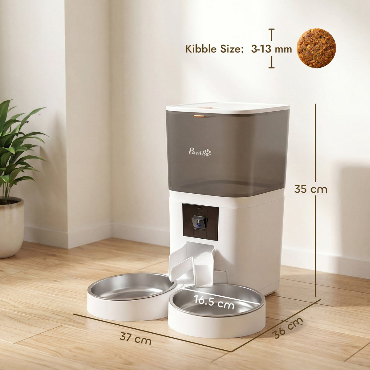 PawNora Smart Automatic Pet Feeder – 6L WiFi Feeder with 1080P Camera