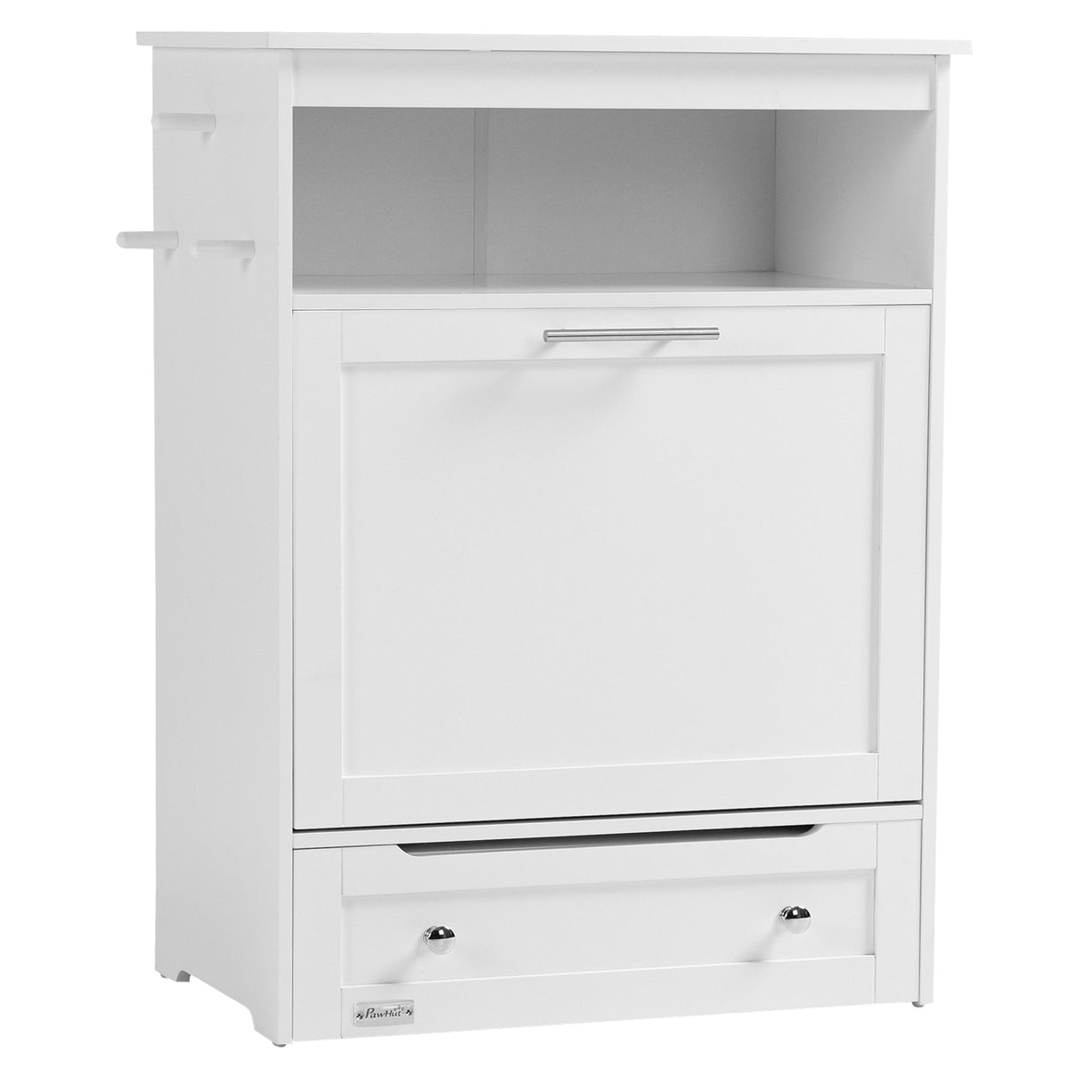 PawNora Furniture-Style Pet Feeding Station – Elevated Bowls &amp; Smart Storage