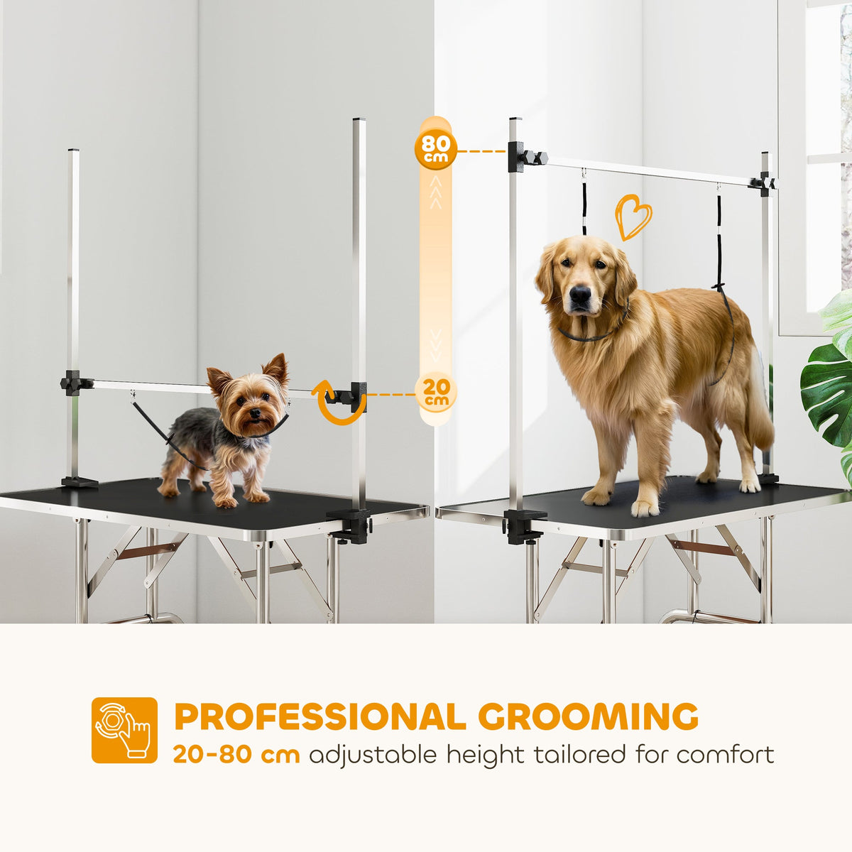 PawNora Professional Pet Grooming Table – Height Adjustable with Storage Shelf