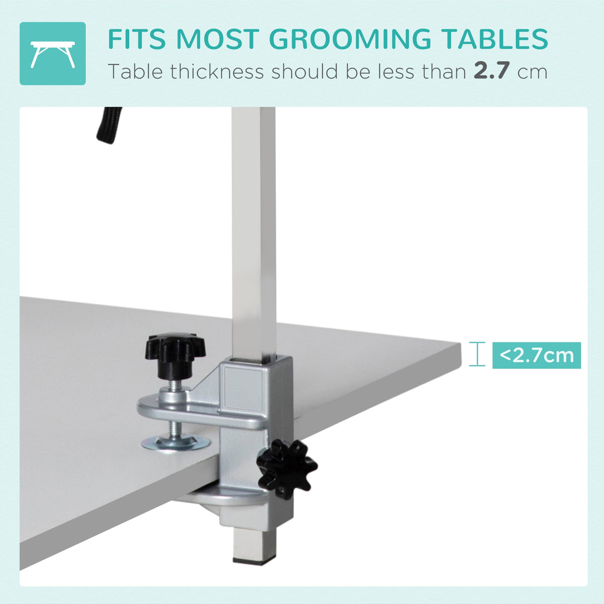 PawNora Adjustable Dog Grooming Arm – Foldable Stainless Steel Grooming Stand