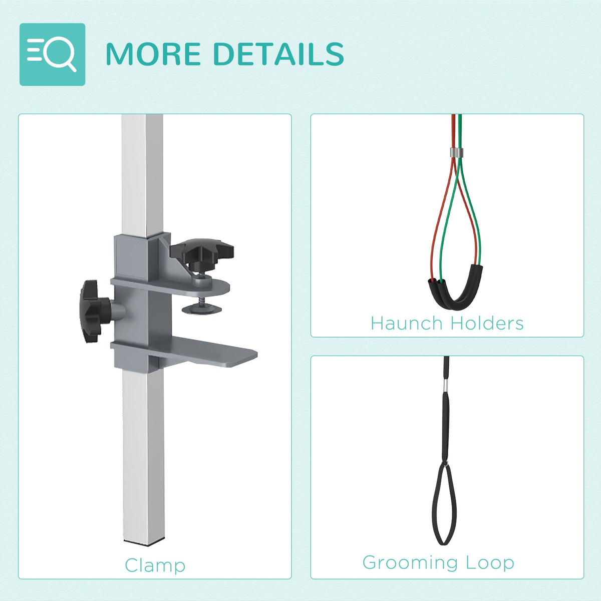 PawNora Adjustable Dog Grooming Arm – Foldable Stainless Steel Grooming Stand