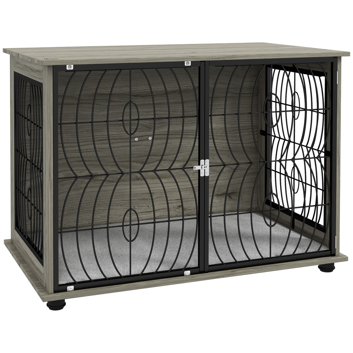 PawNora Large Dog Crate Furniture – Stylish Indoor Kennel with Cushion