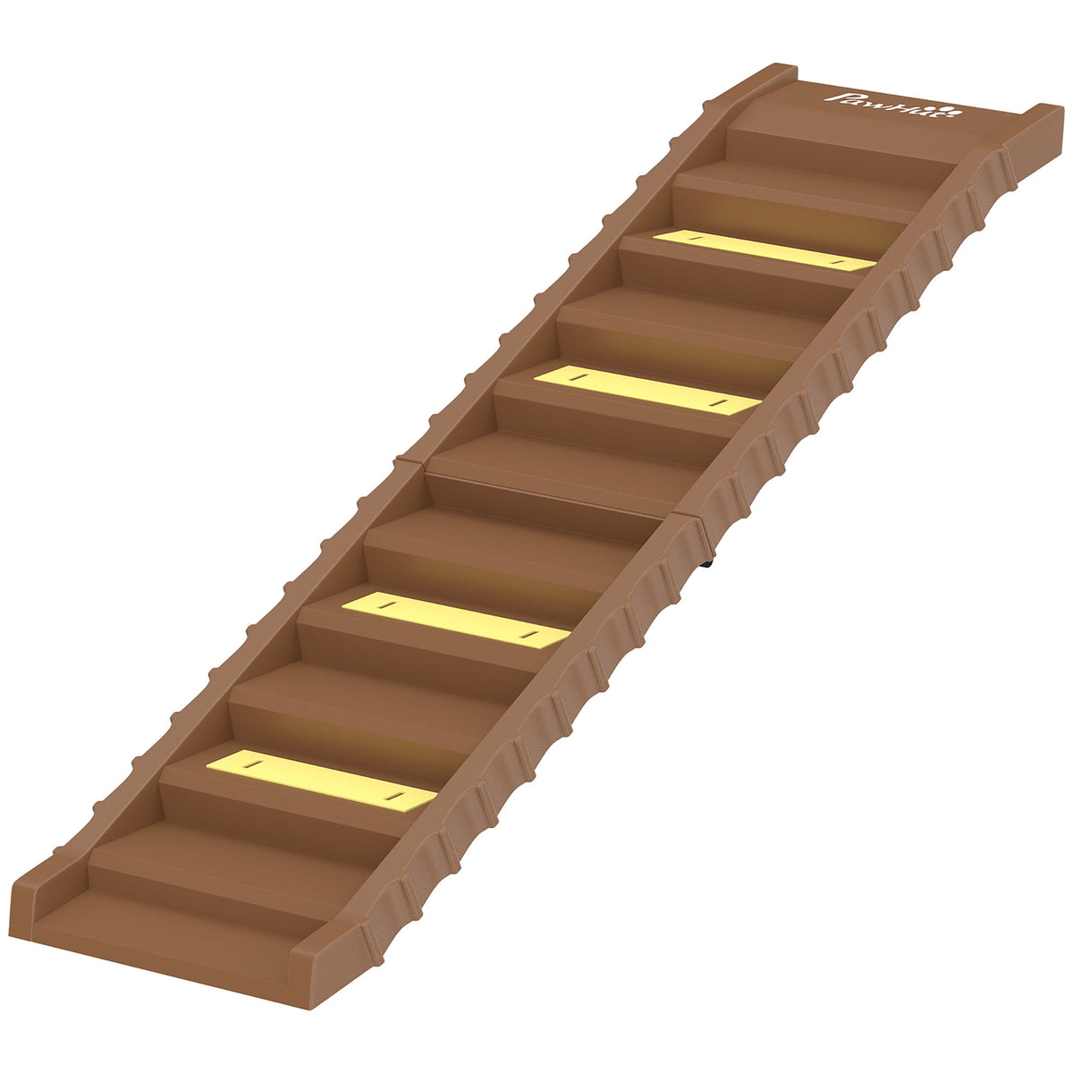 PawNora Foldable Dog Car Ramp – 10-Step Non-Slip Pet Ramp for Cars &amp; Beds