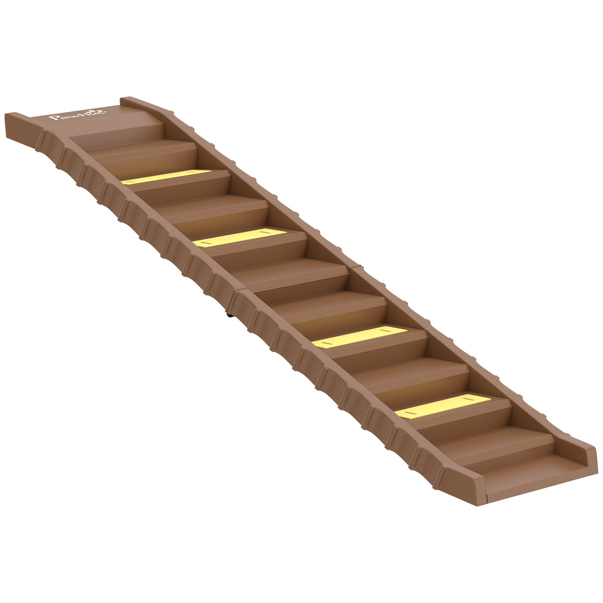 PawNora Foldable Dog Car Ramp – 10-Step Non-Slip Pet Ramp for Cars &amp; Beds