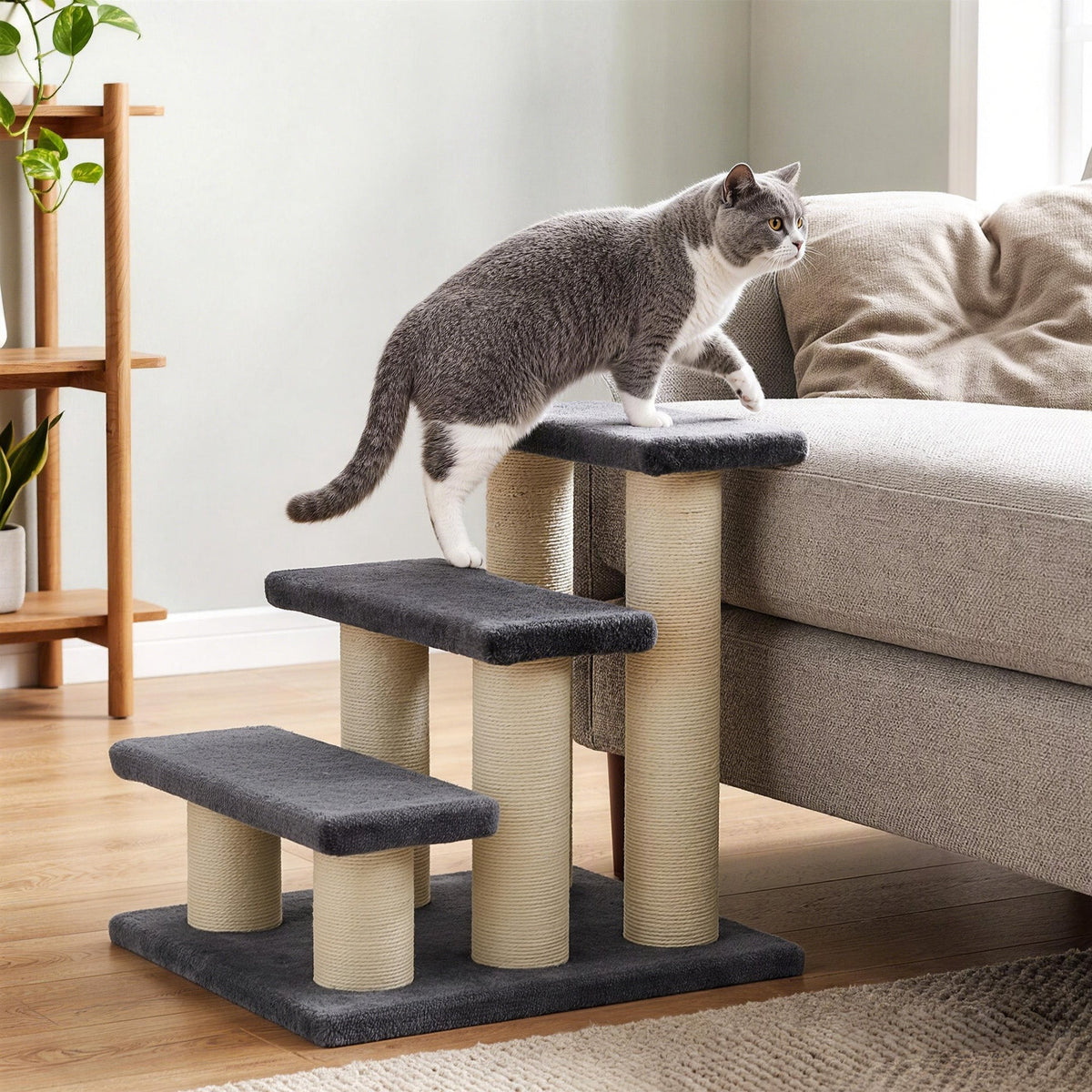 PawNora Cat Climbing Tower – Multi-Level Cat Tree with Sisal Scratching Posts