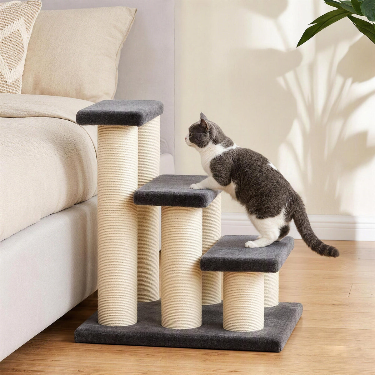 PawNora Cat Climbing Tower – Multi-Level Cat Tree with Sisal Scratching Posts