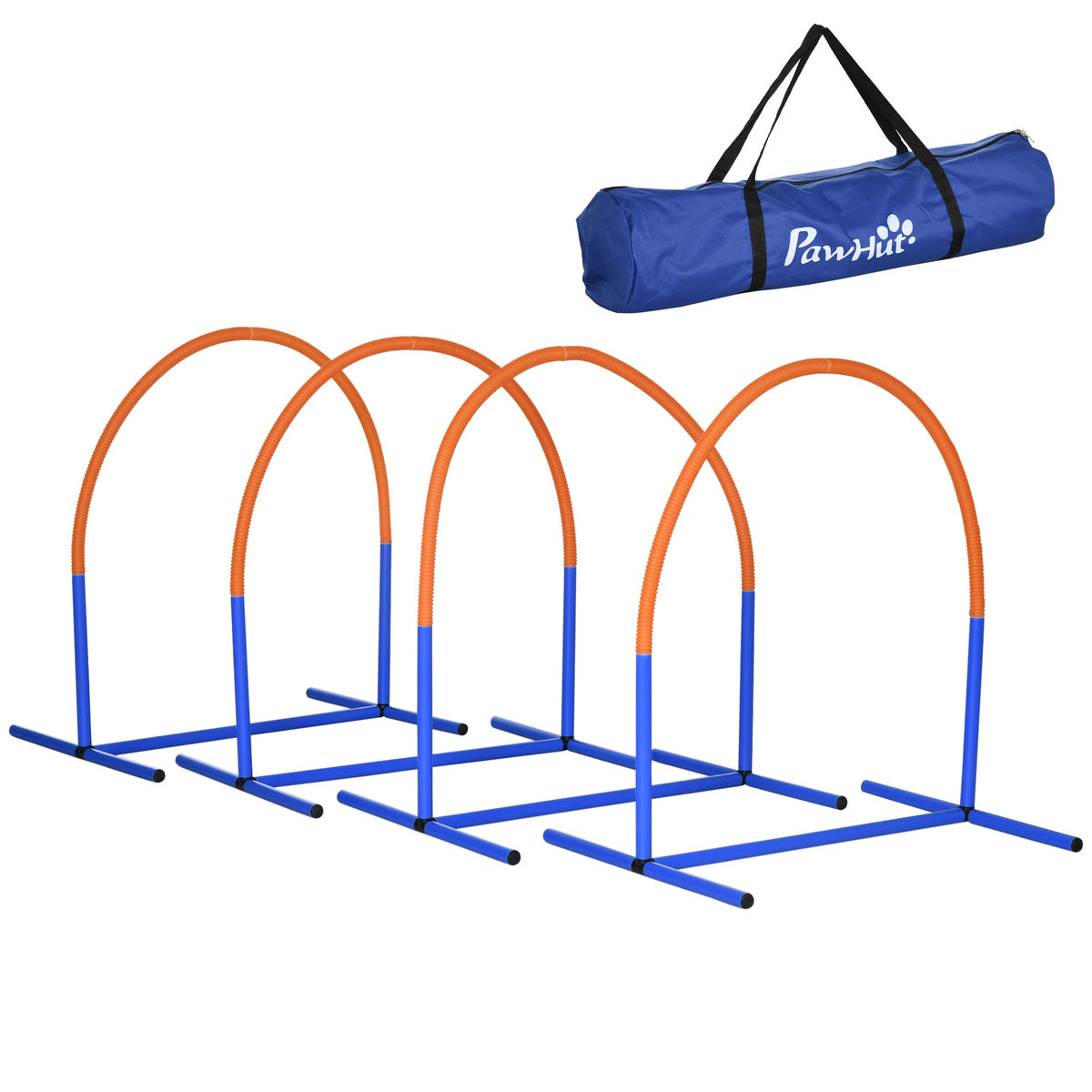 PawNora 4-Piece Dog Agility Bow Set – Low-Impact Obstacle Training Equipment