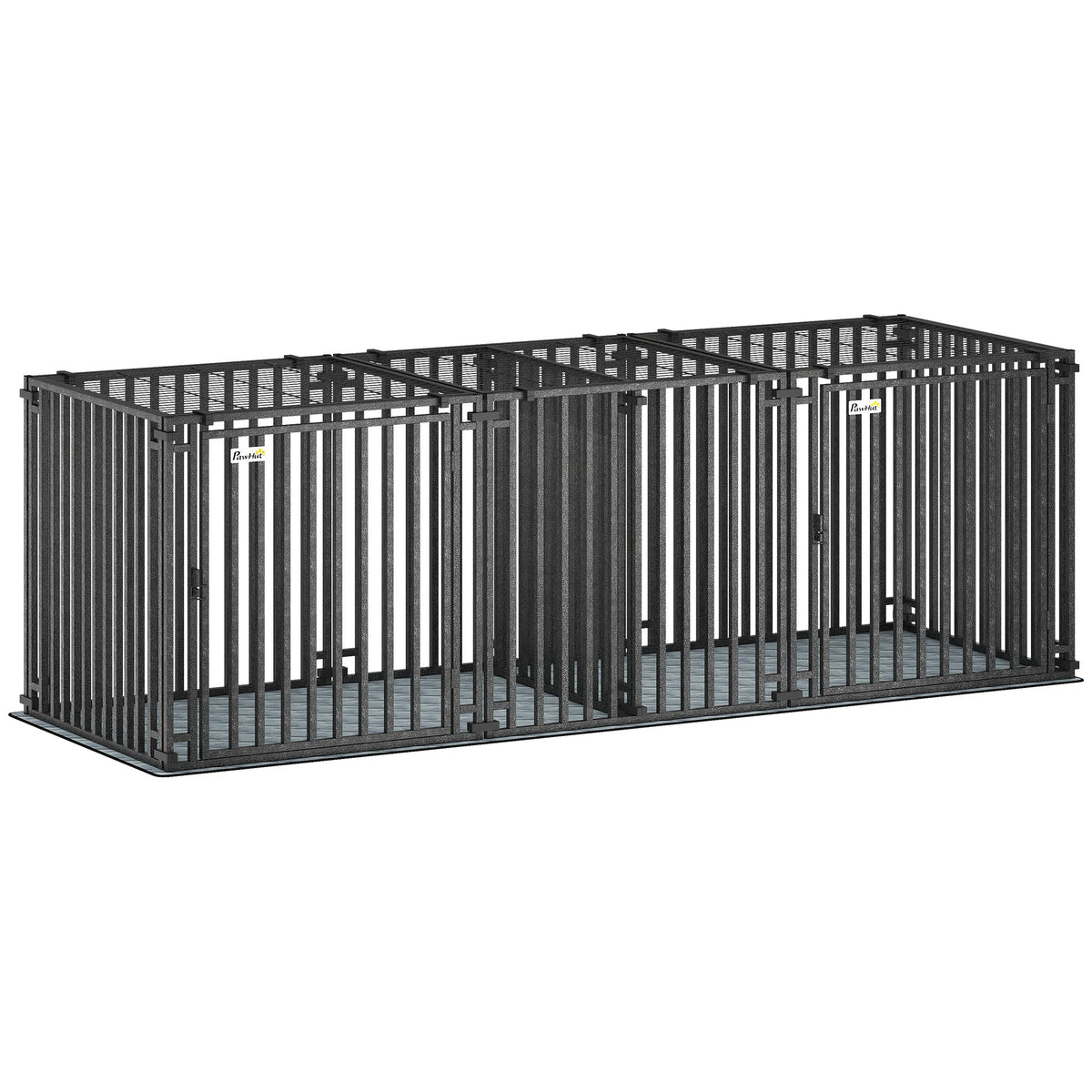 PawNora XL Heavy-Duty Dog Crate – Modular Steel Kennel with Divider