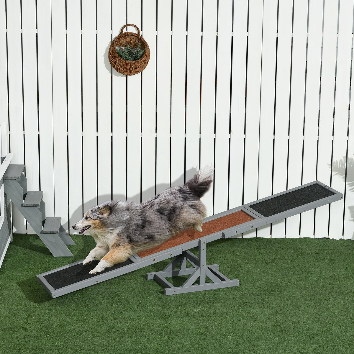PawNora Dog Agility Seesaw – Wooden Training &amp; Exercise Equipment