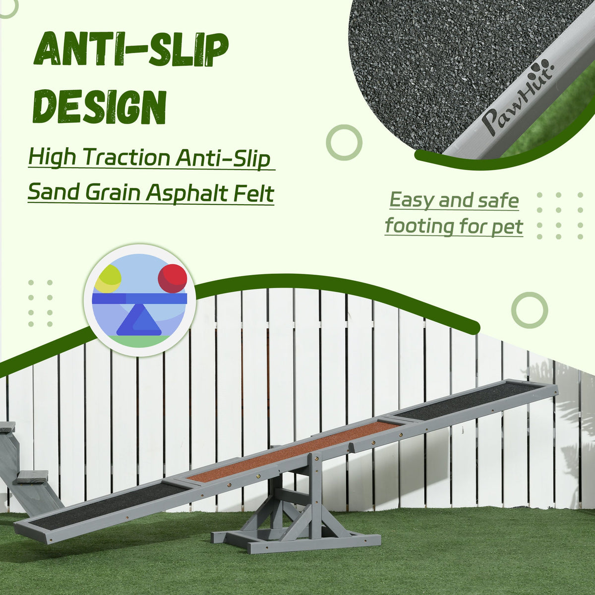 PawNora Dog Agility Seesaw – Wooden Training &amp; Exercise Equipment