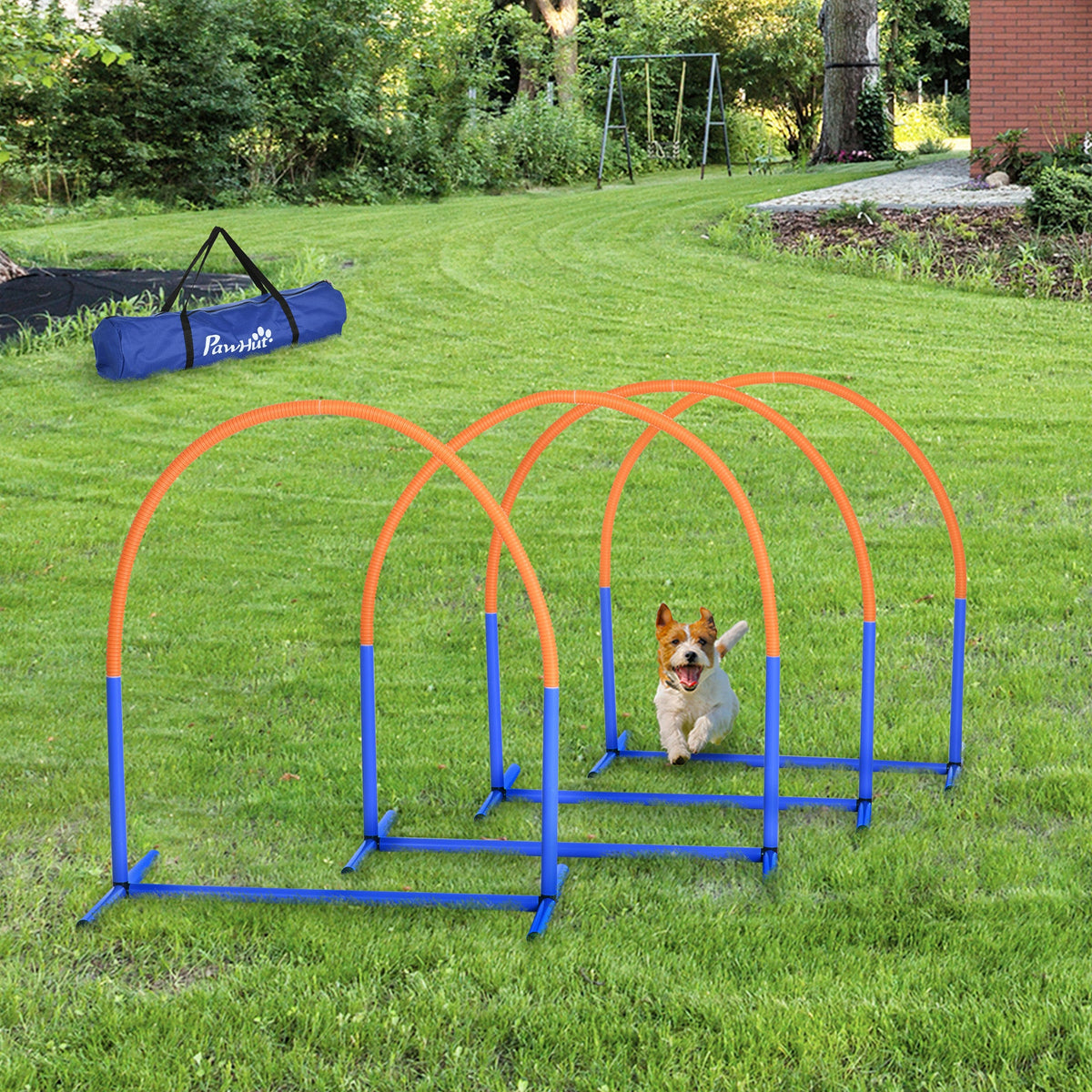 PawNora 4-Piece Dog Agility Bow Set – Low-Impact Obstacle Training Equipment