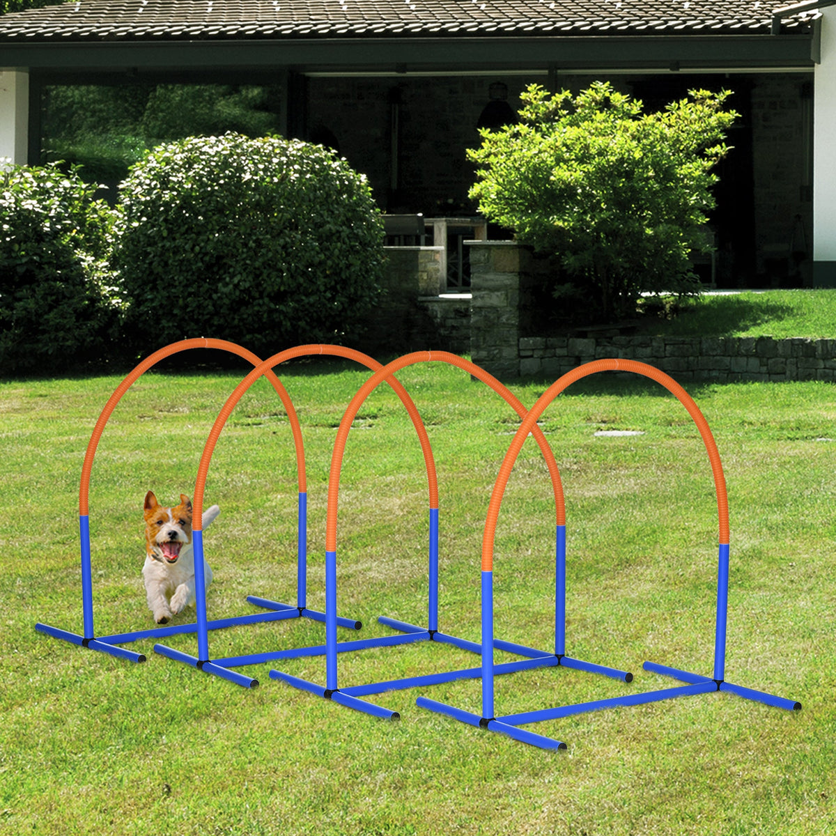 PawNora 4-Piece Dog Agility Bow Set – Low-Impact Obstacle Training Equipment