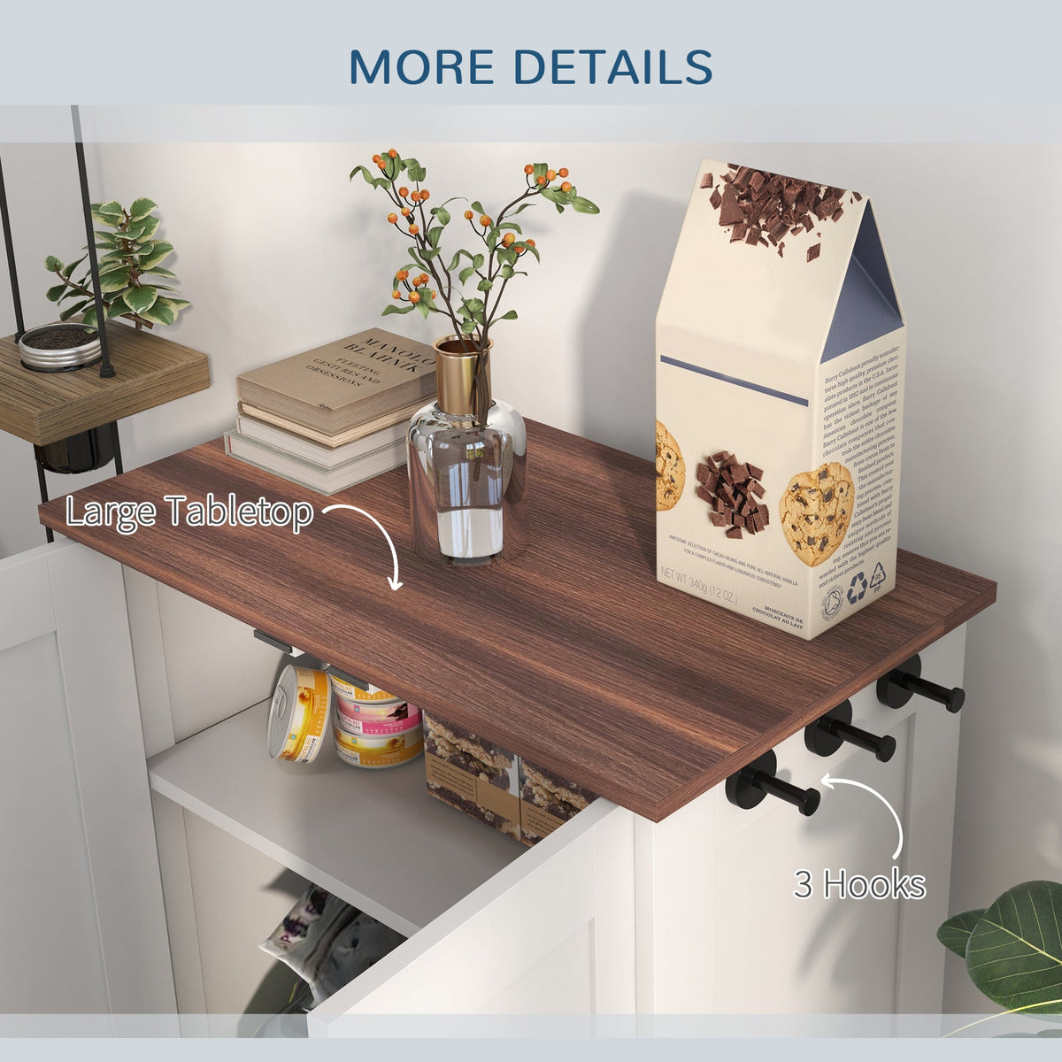 PawNora Dog Feeding Station – Hidden Bowls with Food Storage Cabinet