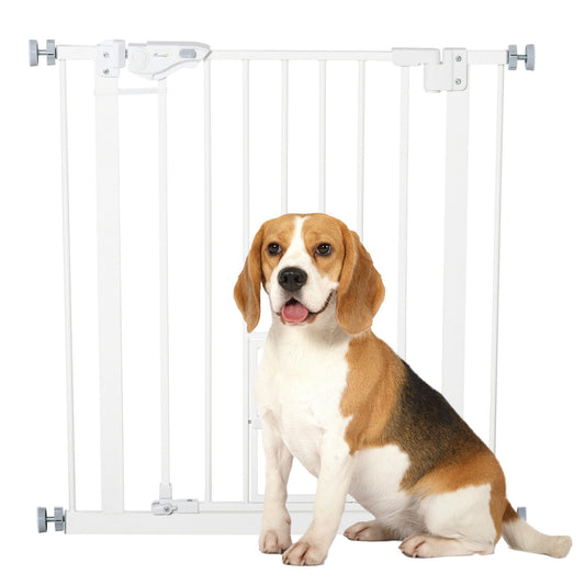 PawNora Steel Pet Gate – Auto-Close Dog Gate with Small Pet Door