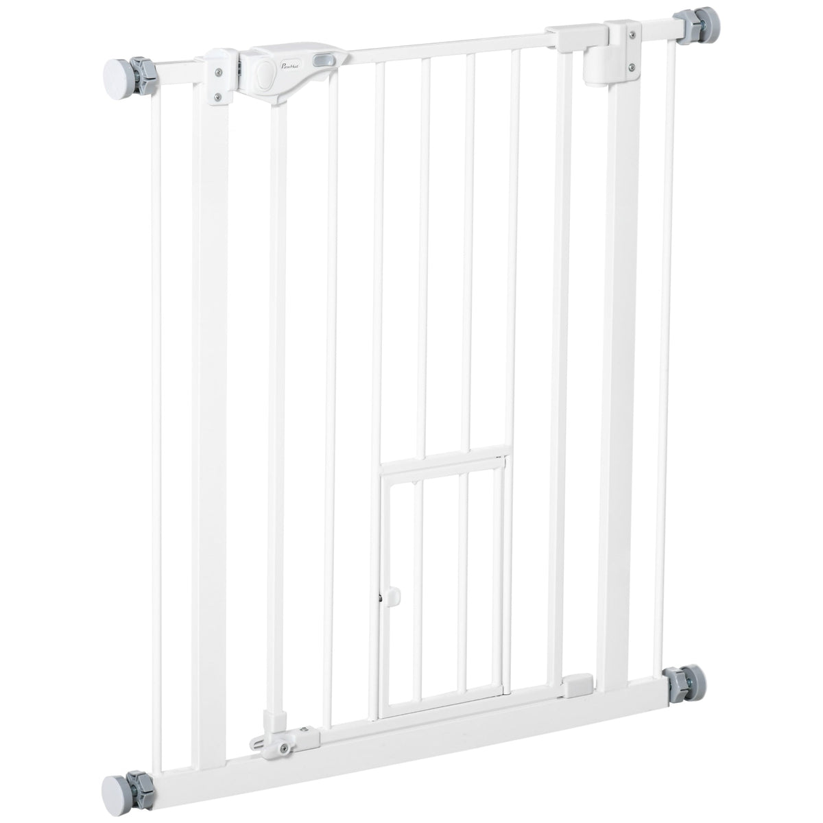 PawNora Steel Pet Gate – Auto-Close Dog Gate with Small Pet Door